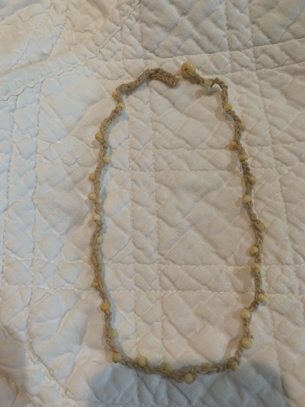 Handmade Cream And Beige Beaded Braided Necklace - Women Jewelry- A Work Of Art